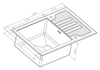 Мойка кухонная Zorg Inox Glass GL-7851-WHITE-BRONZE