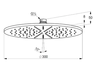 Верхний душ Kludi A-QA 64330N1-00 30 см брашированная бронза