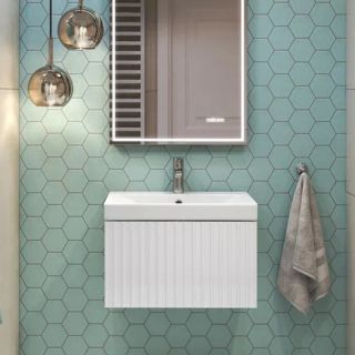 Тумба под раковину подвесная Velvex Compo tp.COM.9696.60.1Y белый глянец, 60 см