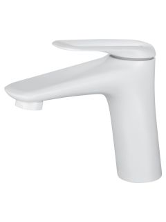 Смеситель для раковины Wonzon & Woghand Elbe WW-A41222-MW белый матовый