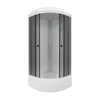 Душевая кабина Triton Грэй Щ0000066463 90x90 см профиль чёрный стекло тонированное