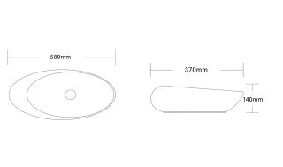 Раковина Cerutti SPA CR0058B 58см белый