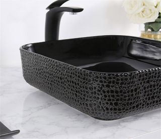 Раковина CeramaLux  D1303H004  черная 39 см