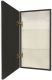 Зеркало-шкаф с подсветкой Art&Max Techno левый 35см чёрный матовый AM-Tec-350-650-1D-L-DS-F-Nero