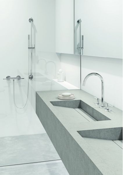 Смеситель для раковины Kludi Nova Fonte Puristic на три отверстия хром 201430515