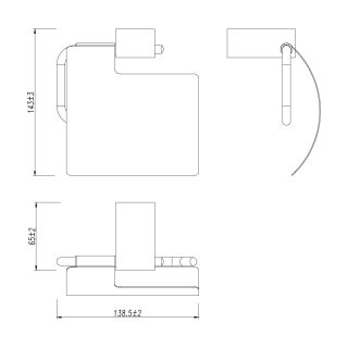 Держатель для туалетной бумаги Lemark Smooth Line 9726012 графит