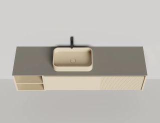 Подвесная тумба Salini Domino 27D118A 180см эмаль с открытой полкой