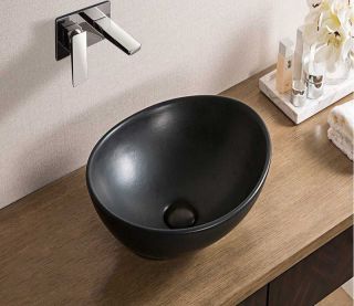 Раковина CeramaLux 7138MB черная 34.5 см