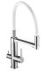 Смеситель для кухни Swedbe Selene Plus 8441 с каналом для подключения фильтра и гибким изливом нержавеющая сталь/белый