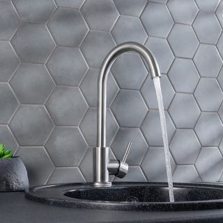 Смеситель для кухни РМС SUS124-017F нержавеющая сталь