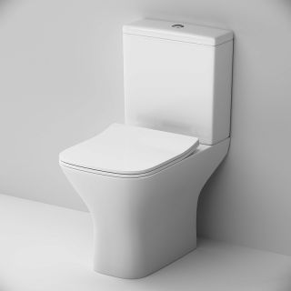 Унитаз напольный AM.PM Gem C908601SC безободковый с сиденьем микролифт белый