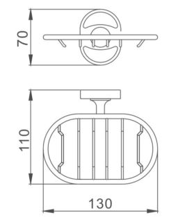 Мыльница Haiba HB1902-1 хром