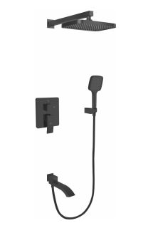 Душевая система Rose R1535H чёрный матовый