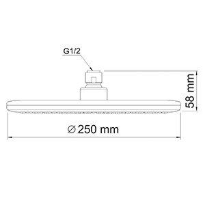 Wasserkraft A030 Верхняя душевая насадка