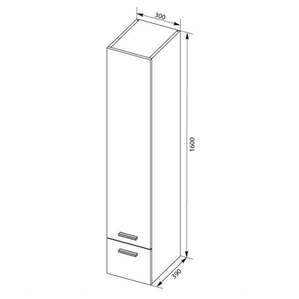 Шкаф-пенал для ванной Aquanet Верона 30 белый