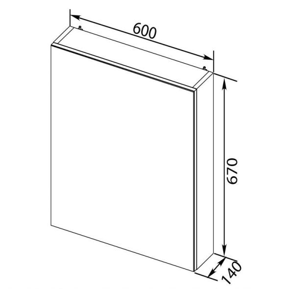 Зеркало-шкаф Aquanet Порто 60 белый