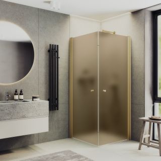 Душевой уголок MaybahGlass MGY-1298-3 80x80см золото