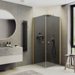 Душевой уголок MaybahGlass MGY-1300-3 90x90см золото