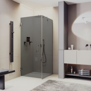 Душевой уголок MaybahGlass MGY-1309-4 100x100см хром/графит