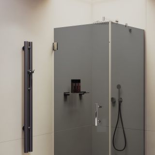 Душевой уголок MaybahGlass MGY-1308-4 90x90см хром/графит