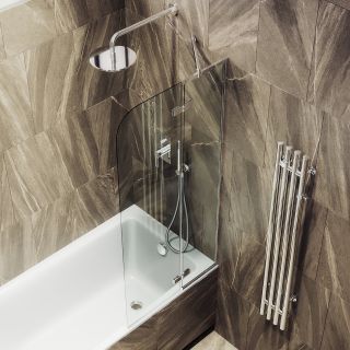 Шторка на ванну MaybahGlass MGV-656-4 69см хром глянцевый