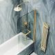 Шторка на ванну MaybahGlass MGV-788-3 80см золото