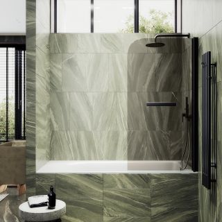 Шторка на ванну MaybahGlass MGV-777-6 60см чёрный