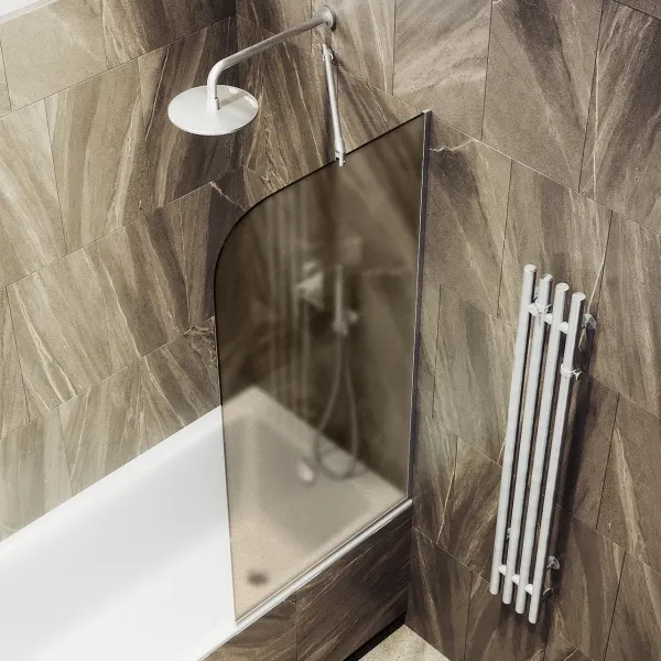 Шторка на ванну MaybahGlass MGV-72-5у 40см хром матовый