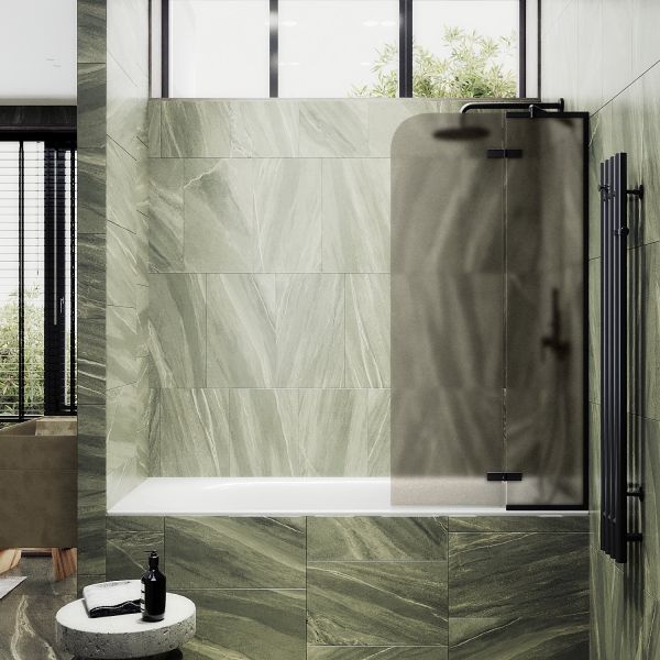 Шторка на ванну MaybahGlass MGV-919-6 99см чёрный