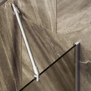 Шторка на ванну MaybahGlass MGV-72-5у 40см хром матовый