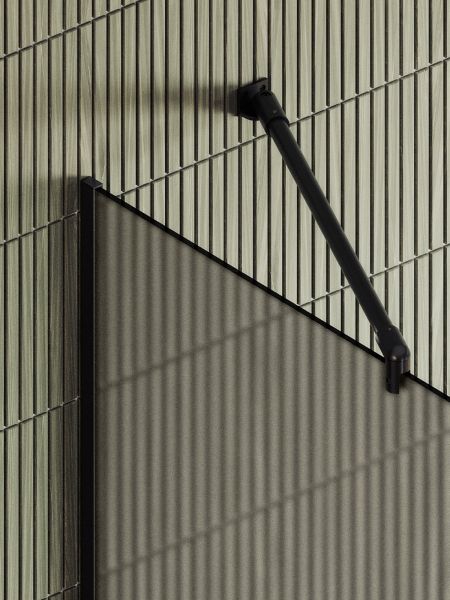 Душевая перегородка MaybahGlass MGD-728-6у 79см чёрный