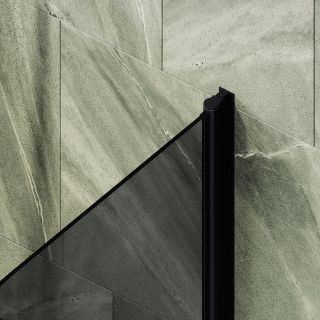 Шторка на ванну MaybahGlass MGV-791-6 80см чёрный