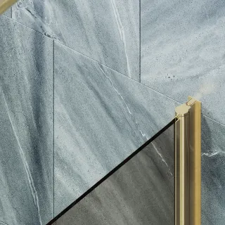 Шторка на ванну MaybahGlass MGV-601-3 40см золото