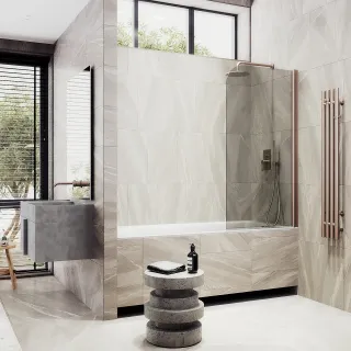 Шторка на ванну MaybahGlass MGV-622-2 80см бронза