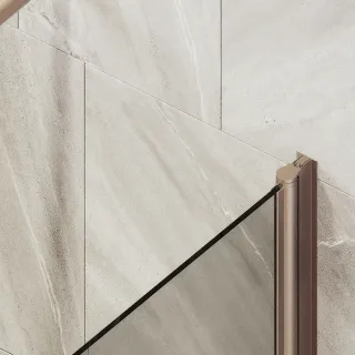 Шторка на ванну MaybahGlass MGV-616-2 70см бронза