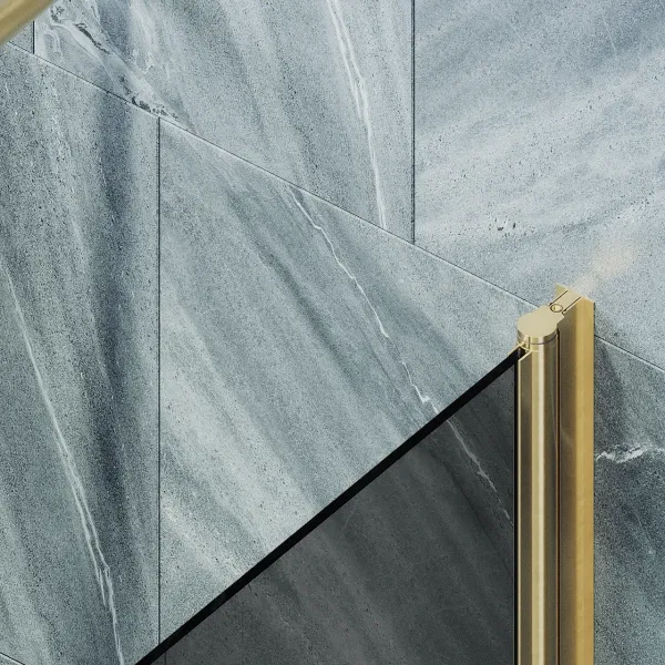 Шторка на ванну MaybahGlass MGV-608-3 50см золото