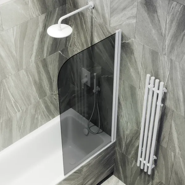 Шторка на ванну MaybahGlass MGV-613-1 60см белый