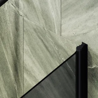 Шторка на ванну MaybahGlass MGV-623-6 80см чёрный