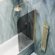 Шторка на ванну MaybahGlass MGV-608-3 50см золото