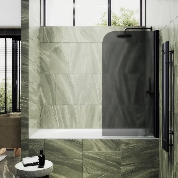 Шторка на ванну MaybahGlass MGV-619-6 70см чёрный