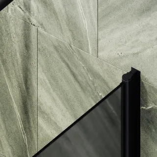 Шторка на ванну MaybahGlass MGV-604-6 40см чёрный