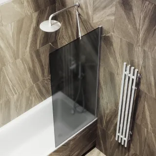 Шторка на ванну MaybahGlass MGV-89-5ш 90см хром матовый