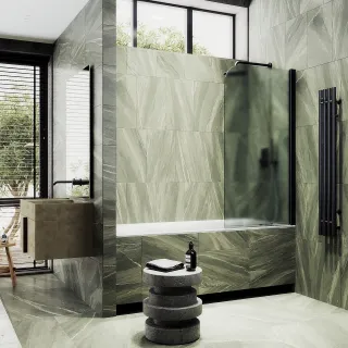 Шторка на ванну MaybahGlass MGV-610-6 50см чёрный