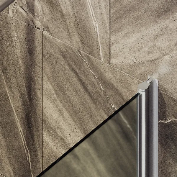 Шторка на ванну MaybahGlass MGV-621-5 80см хром матовый