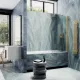 Шторка на ванну MaybahGlass MGV-615-3 60см золото