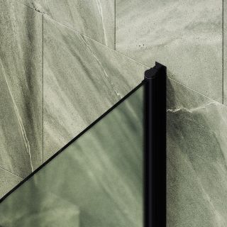 Шторка на ванну MaybahGlass MGV-793-6 80см чёрный