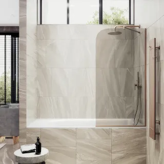 Шторка на ванну MaybahGlass MGV-139-2у 54см бронза