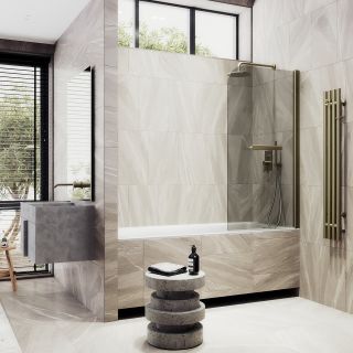 Шторка на ванну MaybahGlass MGV-771-2 50см бронза