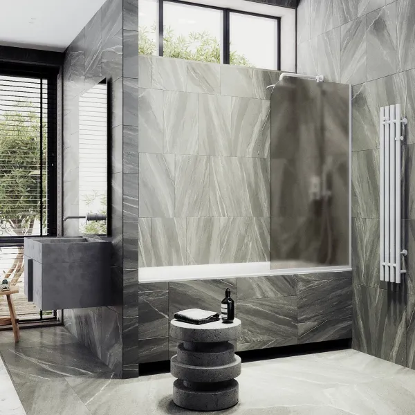 Шторка на ванну MaybahGlass MGV-75-1у 70см белый