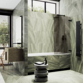 Шторка на ванну MaybahGlass MGV-654-6 70см чёрный